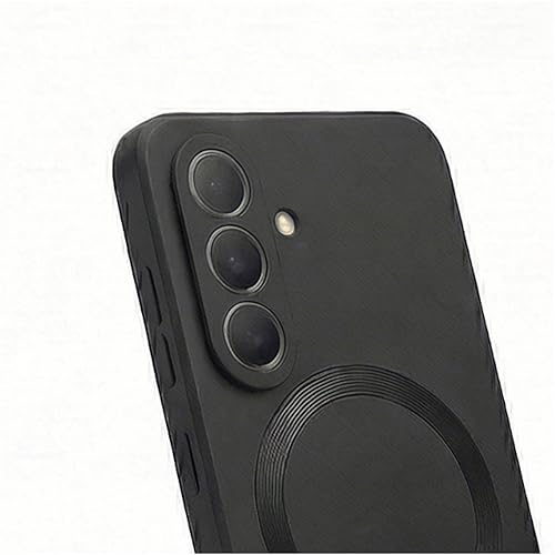 Image of amazon basics Premium Mag-Safe Case for Samsung Galaxy S26 Plus 5G | Shockproof & Anti-Scratch Cover | Soft Silicone with Wireless Charging | Camera Lens Guard - Black