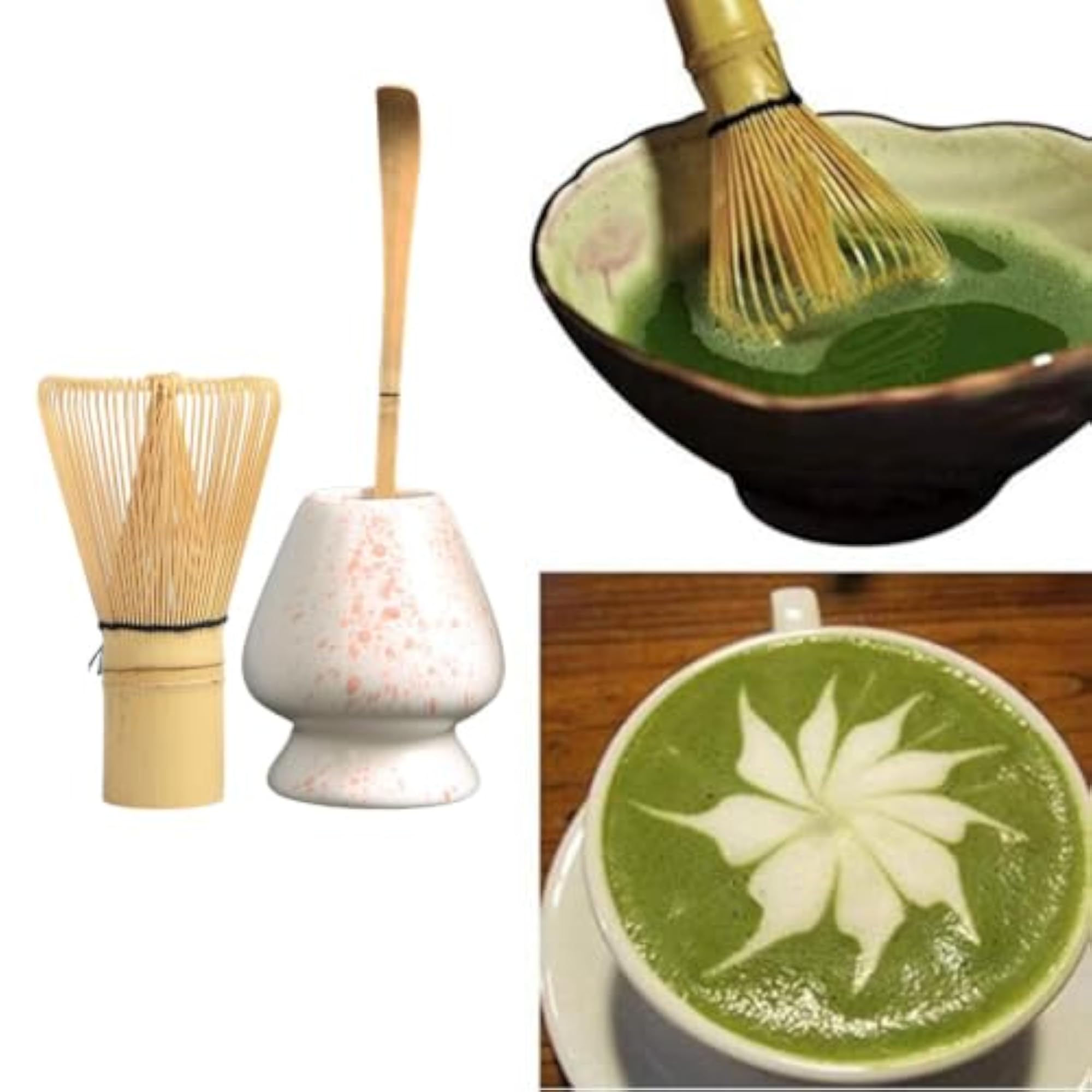 3X Traditional Matcha Set with Tea Spoon, Japanese Preparation