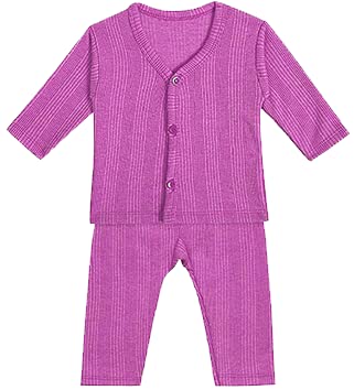 Tiny Tooth Front Open Thermal Set for Baby - Body Warmer for Baby (6-9 Months, Pink)-picture-11