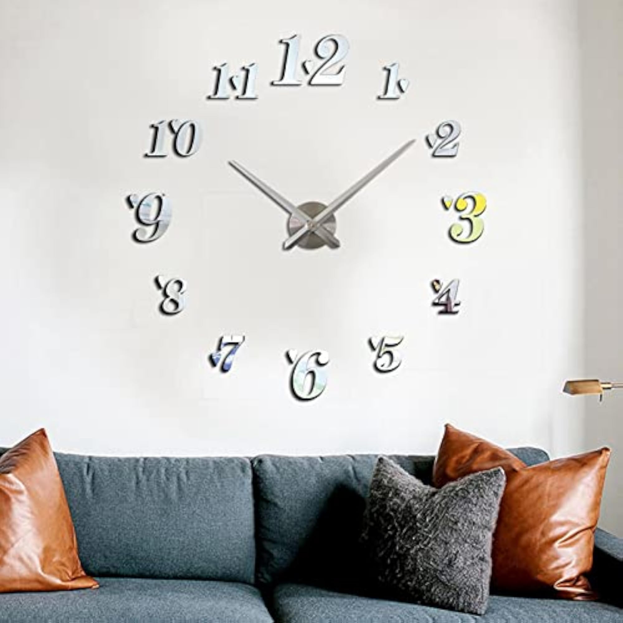 Acrylic DIY Wall Clock Large Wall Stickers Clock Arabic Numerals