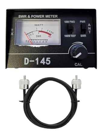 CB RADIO ANTENNA D145 SWR POWER METER + PATCH LEAD 50 CM : Amazon.co.uk ...