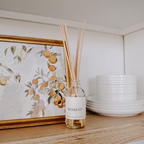 Image of Sweet Water Decor Weekend Reed Diffuser Set for Home - Sage, Orange, Amber, Tonka Bean Scented Reed Diffusers - Air Freshener Lasts 4+ Months, Made in the USA