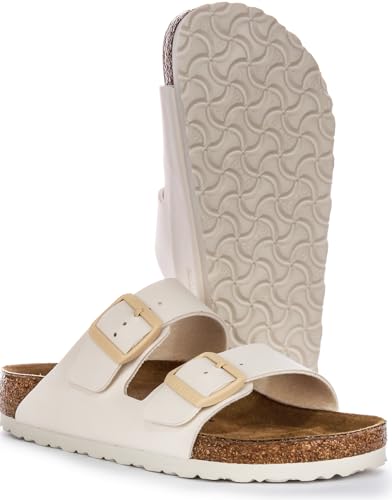 Image of Birkenstock Arizona Bs Men's Two Adj Strap Anatomic Cork Sandals (Beige, US 7 /7.5F)