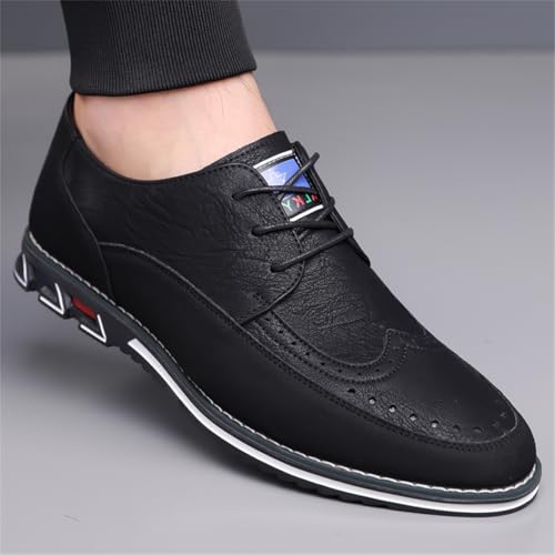 Men's Casual Dress Oxfords Shoes Business Formal Italy Prince Classic Oxford Lace Up Craft Mesh Sneakers4