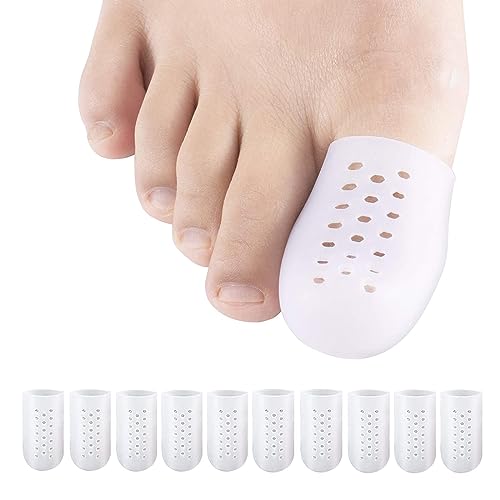 TSUWNO 10 pièces de Protection pour Pieds - Silicone Respirant pour Gros Orteils - Capuchons en Gel pour Soulager la Douleur et Protéger les Orteils