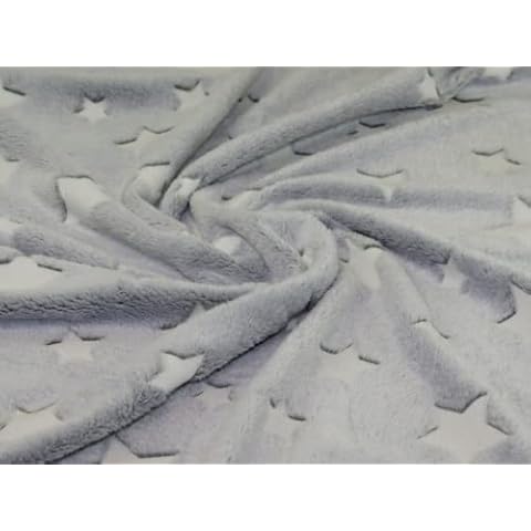 Glow in The Dark Fleece Fabric Grey - per metre Cover
