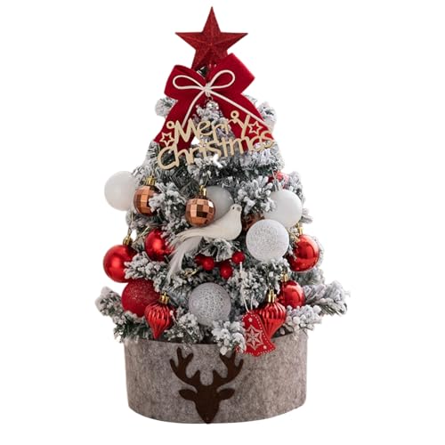 Petit sapin de Noël enneigé de 45 cm idéal comme pièce maîtresse de table - 2