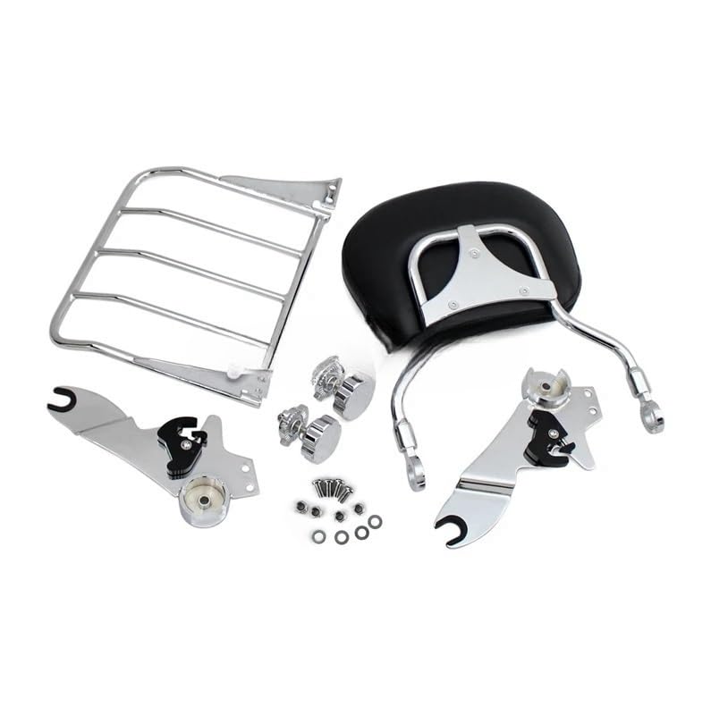 Support porte-bagages moto réglable et dossier amovible FLHT FLTR