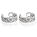 Aifeer 925 Sterling Silver Non Pierced Ear Cuff Retro Twist Earrings For Men And Women