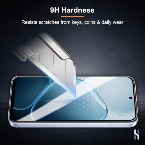 Image of Tempered Glass for Oppo K14x | Oppo K14 - Military Grade 9H Screen Guard, Anti-Scratch, Shatterproof, Edge to Edge Full Coverage - Black Border