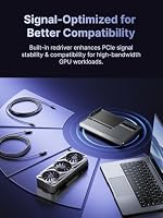 MINISFORUM DEG2 Thunderbolt 5 (80 Gbit/s, 140 W) und OCuLink eGPU-Erweiterungsdock, PCIe x16, mit M.2 NVMe-Steckplatz, unterstützt ATX/SFX-Netzteile – Ansicht 8