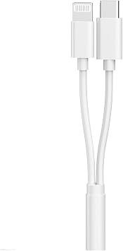 [Apple MFi Certified] Multi Lightning to 3.5 mm Headphone Jack Adapter,iPhone Headphones Aux Audio Dongle + USB C Type C to 3.5 Female Adapter for iPhone 16 15 14 13 Pro Max 12 11 XS XR 8 7 S25 S24