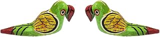 Handpainted Wooden Parrot Beads for Toran, DIY Crafts & Art Projects | Lightweight & Durable Beads for Bandarwal, Macrame, Decoration, Pendant & School Craft Making (3 Inch 2 pcs)
