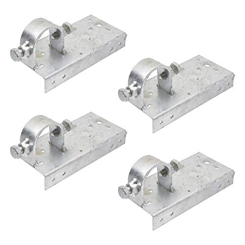 Chain Link Fence 1 5/8" x 6" Wood to Steel Frame End Post Adapter | Adapter Brackets | Wood Fence Steel Post Bracket (Pack of 4) - Thumbnail 2