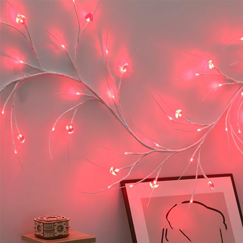 amo luzes de fadas de coração, corda de luz de vime interna, Lâmpadas em formato de coração Luzes de