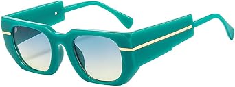 Small Square Sunglasses for Men Trendy Plastic Frame Ladies Vintage Designer Eyeglasses UV400 Shades