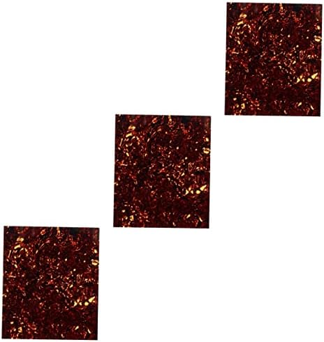 SUPVOX 3pcs Acoustic Guitar Pickguard Bass Picks Electric Guitar Picks Electric Guitar Parts Acoustic Pickguard Pearl Guitar Guard Sticker Self- Adhesive Guitar Pickguard Brown Classical