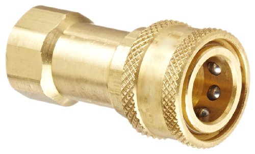 Image of Dixon Valve 2HF2-B Brass ISO-B Interchange Hydraulic Fitting, Coupler, 1 /4 inch Coupling x 1 /4 inch - 18 NPTF Female Thread