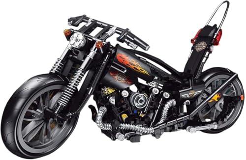 APRILA Technique Moto Jouet de Construction pour Harley Davidson, 451 Pièces Motorcycle Jeux de Bloc de Construction, Supermoto Briques de Construction de...