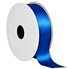 Offray 454006 7/8" Wide Single Face Satin Ribbon for Gift Wrapping, Decoration, and Crafts, Two Pack of 6-Yard Spools, Royal Blue #5