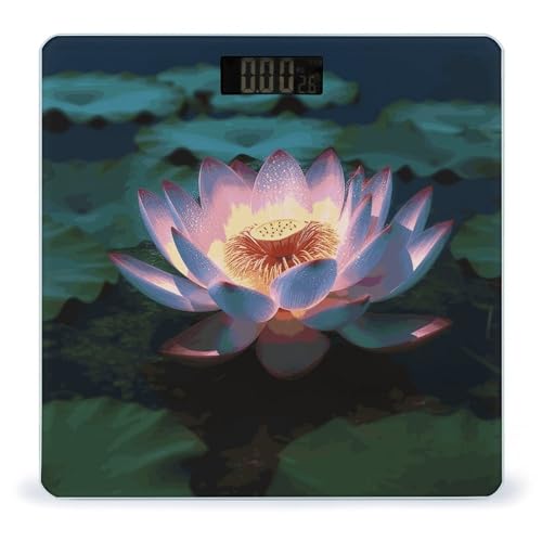 Báscula de baño digital Lotus Flower con pantalla LCD miniatura 1