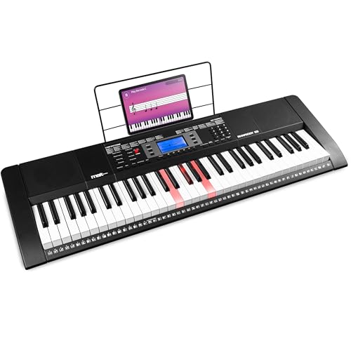 MAX Rhapsody61L Keyboard with Light Up Keys - 61 Full-Size Keys, Electronic Music Keyboard for Beginner & Learner with Built-In Speakers and 6 Months Online Lessons MAX Rhapsody61L Keyboard with Light Up Keys - 61 Full-Size Keys, Electronic Music Keyboard for Beginner & Learner with Built-In Speakers and 6 Months Online Lessons