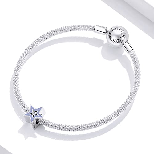 Breloque étoile argent 925 violet anti-ternissement pour bracelet de femme