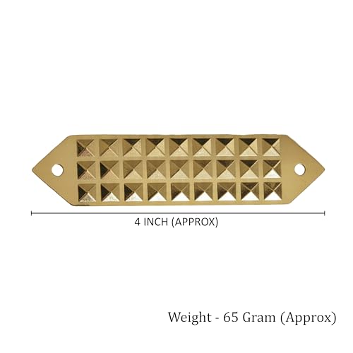 Image of Brass 27 Pyramid Strip |Size- 4Inch Approx |Weight- 65gm Approx |Strip with Pyramid Design for Correcting Corner | Home & Spritual Decor | Vastu Remedy Tool | Pack of 1