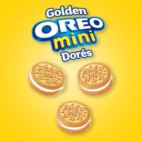 OREO, Mini Golden Cookies, Made in a Peanut-Free Facility, Individually Wrapped, Snack Pack, School Snacks, 150 g (6 Pouches), Baked in Canada - 4