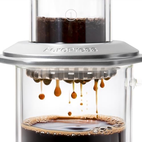AeroPress Premium Coffee Press, Glass, Stainless Steel & Aluminum Coffee Maker, All-in-One French Press, Pour-Over & Espresso Style Manual Brewer, 2 Min Brew for Less Bitterness, More Flavor, Silver - 5