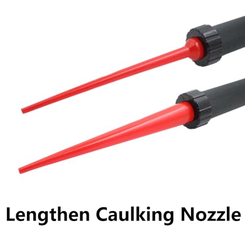 2Pcs Caulking Nozzle of Sausage Caulking Gun, Lengthen Caulking Gun Tip Caulking Nozzle Applicator - Image 3