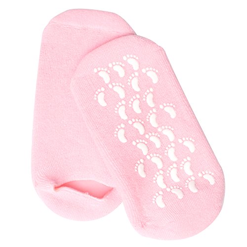 Comfort Gel Socks For Men And Women - Soft Spa Silicone Gel Infused Moisturizing Socks (Pink (1 Pair)) #TOP7