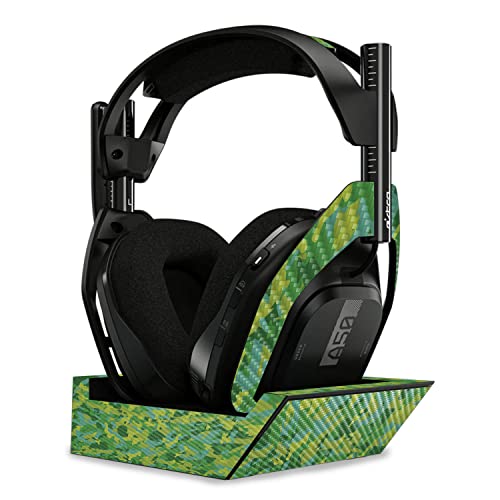 Image of MightySkins Carbon Fiber Skin Compatible with Astro A50 Wireless Headphones + Base Station (Gen 4) - Verde Camouflage | Protective, Durable Textured Carbon Fiber Finish | Easy to Apply