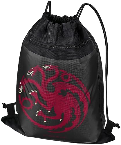 LOGOVISION Game of Thrones Targaryen Sigil Drawstring Backpack Sports Bag Sackpack 17