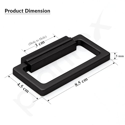 Image of Plantex Rajwadi Drawer Kadi /Drawer Handle /Kadi for Drawers /Pull-Push Kadi for Home /Office Cabinet - Pack of 4 (SH-344, Z-Black)