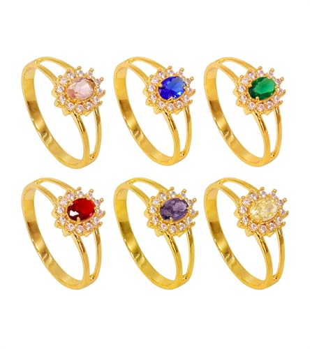 Anel Formatura Feminino De Moeda Antiga Banhado A Ouro 18k (VERMELHO, 14)