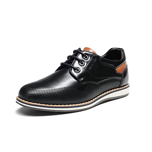 Bruno Marc Boy's Casual Dress Oxford Comfort Uniform Formal Shoes Lace-Up Comfortable Fashion Shoes