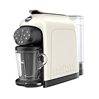 Lavazza, A Modo Mio Deséa Coffee Capsule Machine, Compatible with A Modo Mio Coffee Pods, Touch Interface, Sound Alerts, Automatic Shut-Off, Dishwasher-Safe Components, 1500W, 220-240V, White Cream