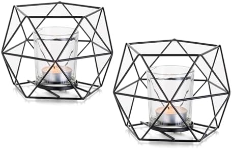 Candeldo Candle Holder Black Decorative Modern Table Decoration: ...