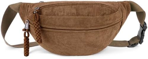 Women's Corduroy Waist Bag, Waist Bag, Running Belt Bag for Women...