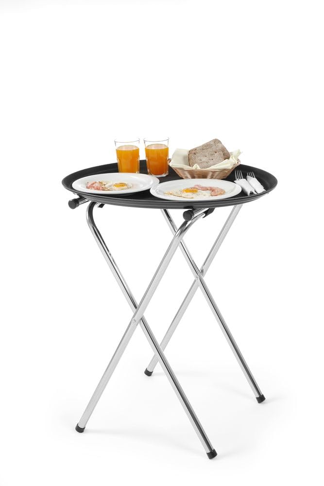HENDI Plateau de Service Ovale XL, Surface antidérapante, 735x600x(H) 31mm, Noir, Fibre de Verre et Caoutchouc