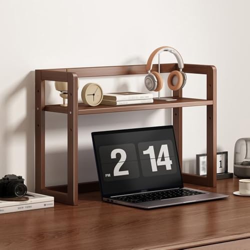 Organiseur de bureau réglable en bambou au design compact
