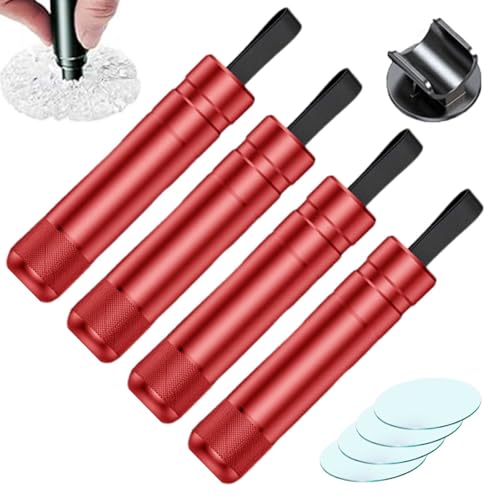 Breeker - Breeker Glass Breaker Breeker Car Escape Tool Car Window Breaker with Seatbelt Cutter for Land and Underwater(Red 4PCS)