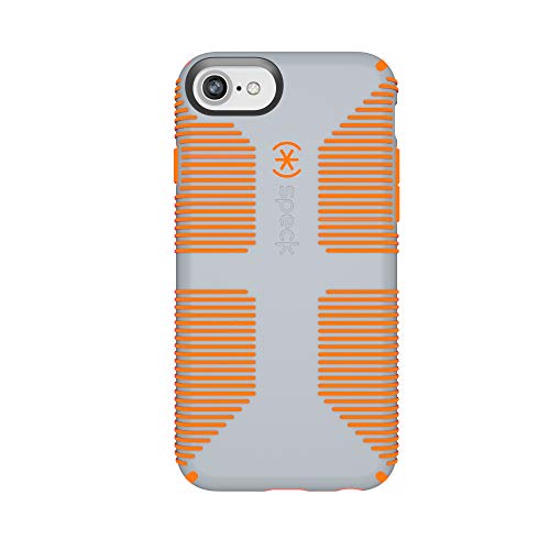 Speck Products 79239-B994 Candyshell Grip Iphone 8 Case, Also Fits Iphone 7/6S/6 - Nickel Grey/Warning Orange #TOP1