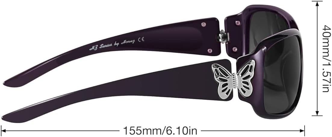 Polarized Sunglasses for Women - Premium Trendy Butterfly Sunglasses - HZ Series Mariposa Designer Fashion Sunglasses - Image 3