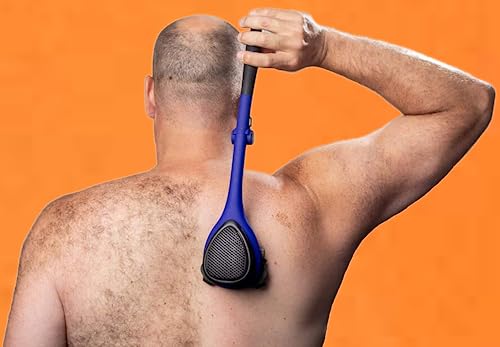 Bakblade 2.0/Elite Plus - Back Hair Removal And Body Shaver (Diy), Easy To Use Ergonomic Handle For A Close, Pain-Free Shave, 3 Of The Wet Or Dry Disposable Razor Blades, Scrubbing Sleeve Included #TOP4