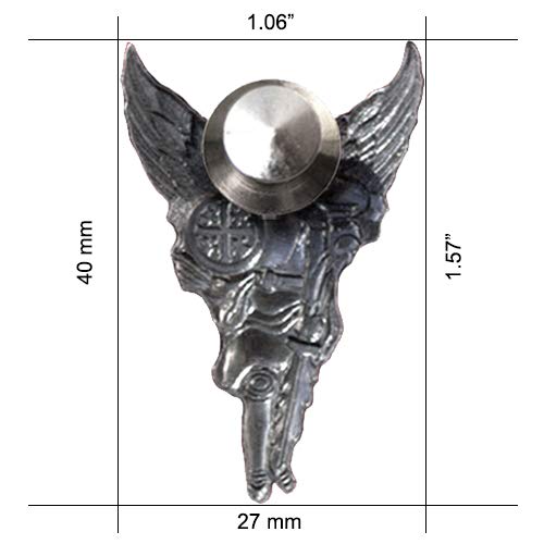 VENICEBEE® Archangel St. Michael Saint Shield Cross Sword Guardian Angel Protection Silver Plated Premium Pin4