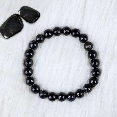 Image of Reiki Crystal Products Natural Crystal Stone 8 mm Round Bead Bracelet for Men & Women | Stretchable Gemstone Bracelet for Meditation, Yoga, Reiki & Daily Wear
