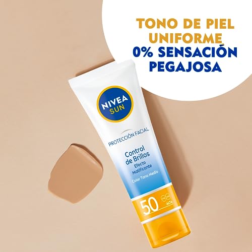 NIVEA-SUN-Proteccion-Facial-UV-Control-de-Brillos-FP50-50-ml-crema-solar-facial-con-color-crema-matificante-con-proteccion-solar-alta-crema-facial-para-pieles-normales
