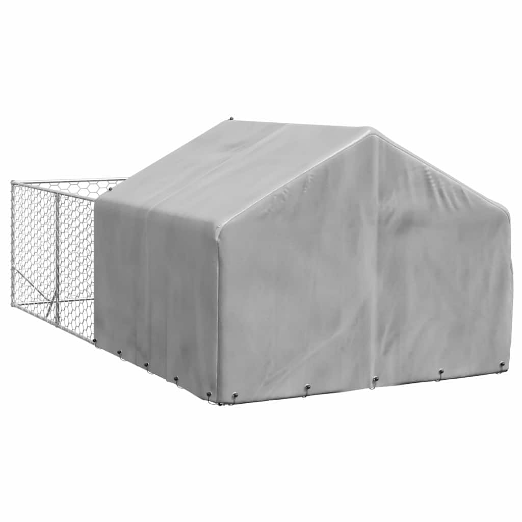 Perrera Exterior para Perros: Segura y Cómoda, Acero Galvanizado, 4x2x1.5m, para Mascotas